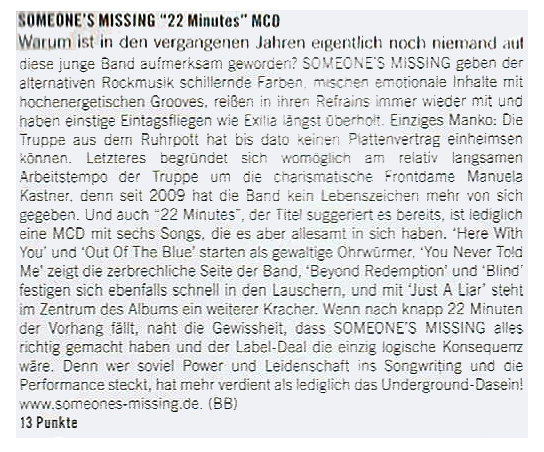 CD Review Someone's Missing Legacy Magazine